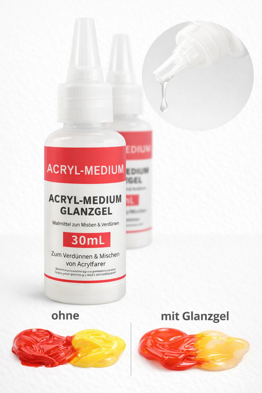 Acryl-Medium Glanzgel (30 ml) – Malmittel zum Mischen & Verdünnen