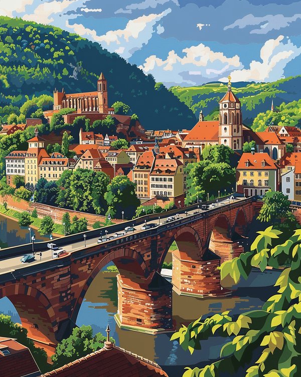 Malen nach Zahlen - Stadtimpression Heidelberg