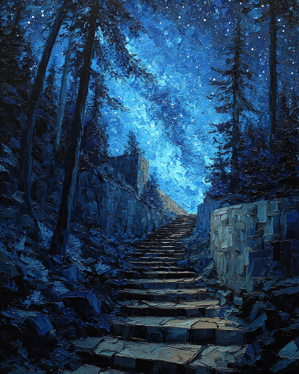 Malen nach Zahlen – Geometrische Treppe