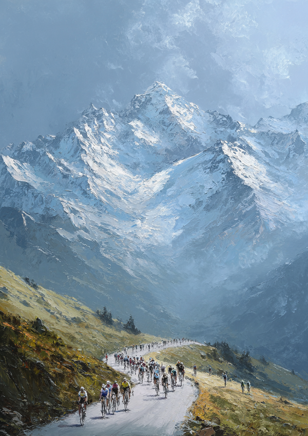 Malen nach Zahlen Peloton am Alpenpass