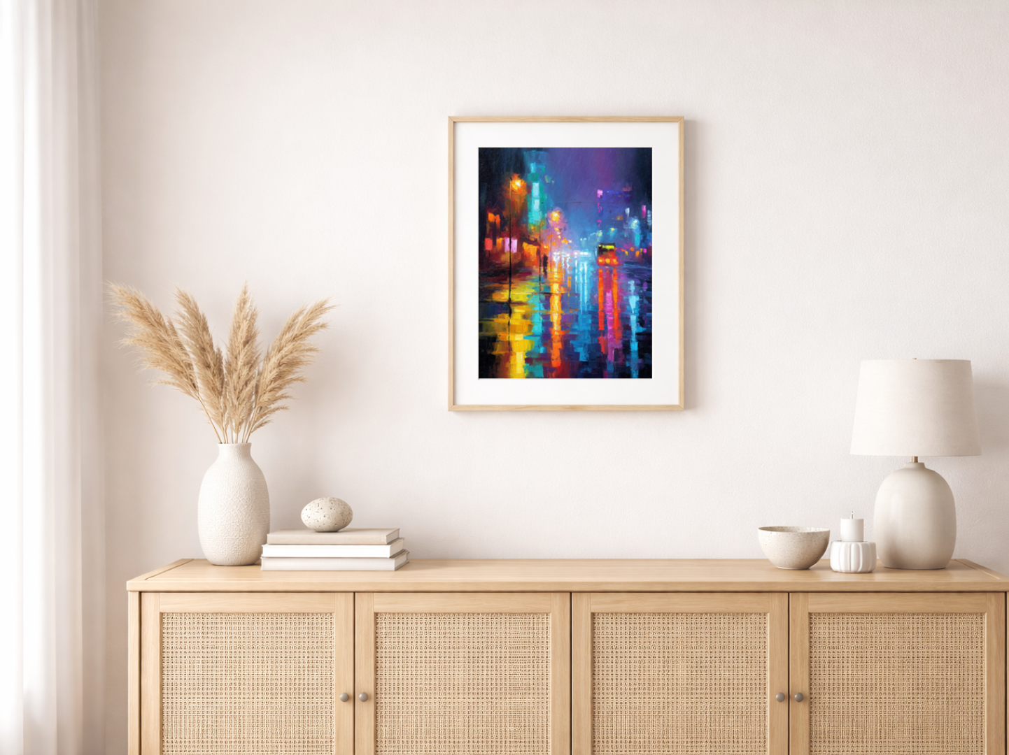 Malen nach Zahlen – Rainy City Street At