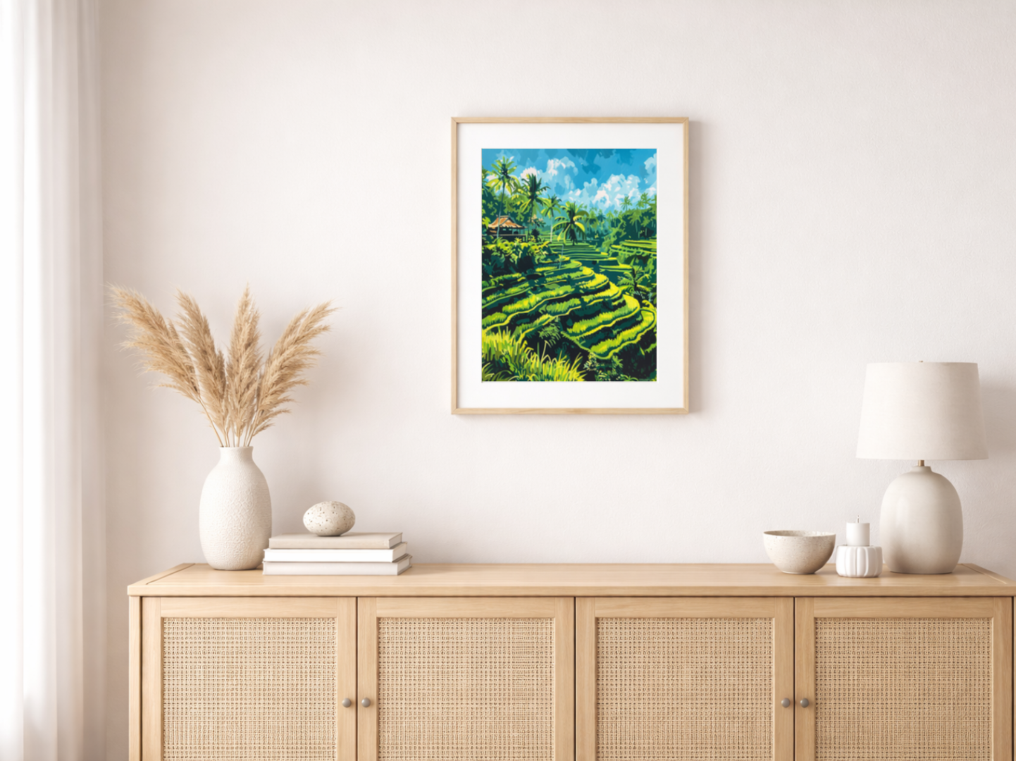 Malen nach Zahlen – Emerald Green Terraced Rice