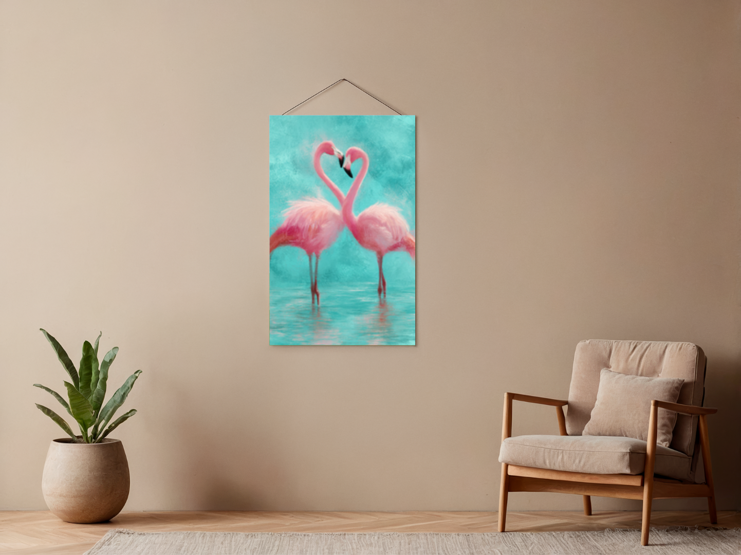 Malen nach Zahlen – Eleganter Flamingo