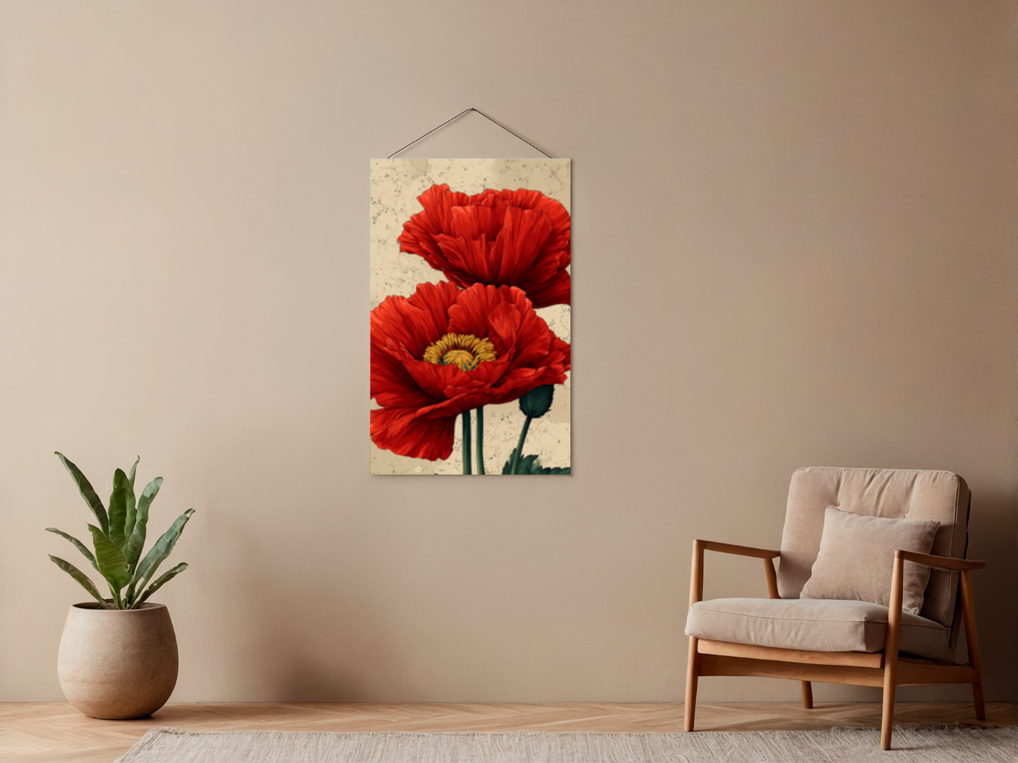 Malen nach Zahlen – Leuchtender Klatschmohn