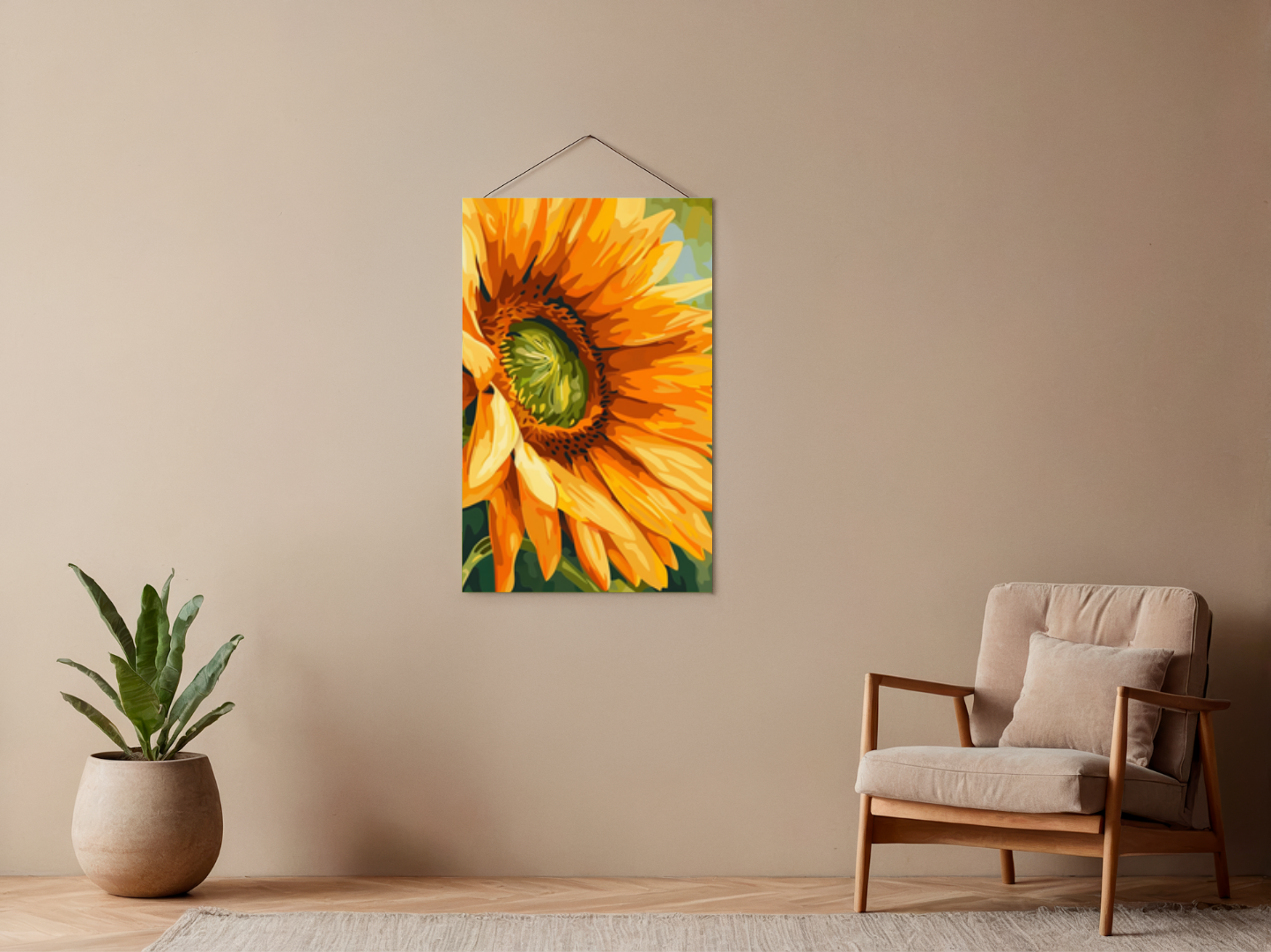 Malen nach Zahlen – Strahlende Sonnenblumen
