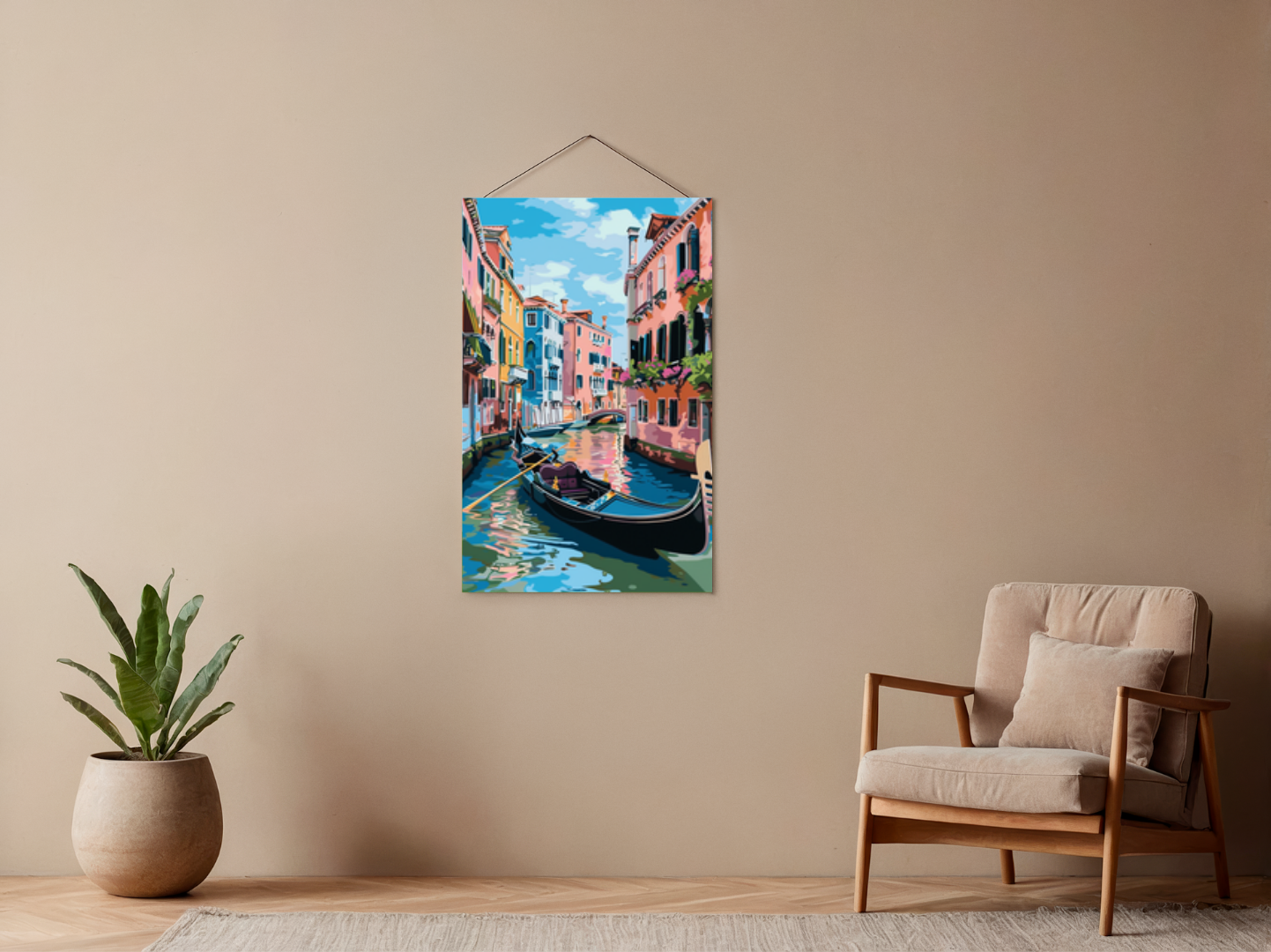 Malen nach Zahlen – Venice Black Gondola