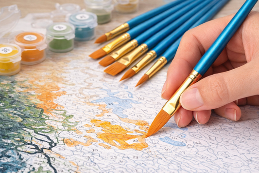 Premium Acrylpinsel Set – 10-teilig (verschiedene Formen & Größen)