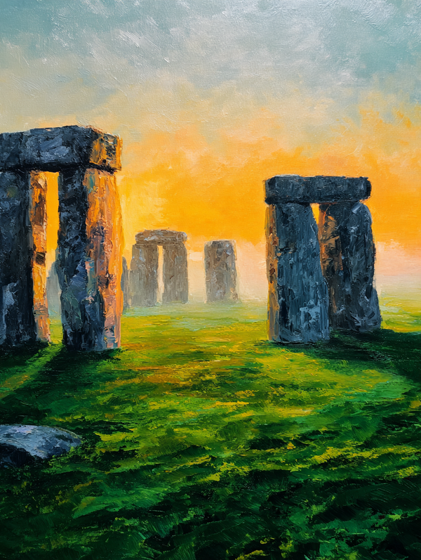 Malen nach Zahlen Stonehenge bei Sonnenaufgang