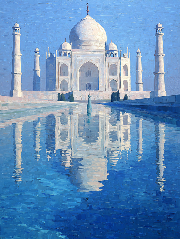Malen nach Zahlen Taj Mahal bei Sonnenaufgang