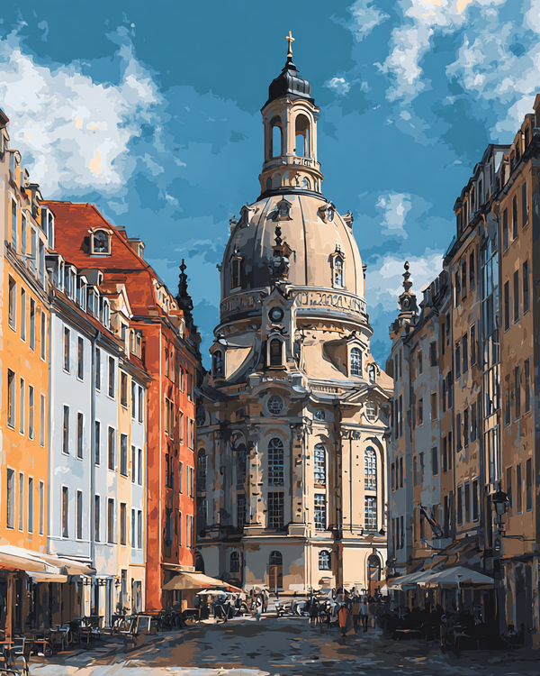 Malen nach Zahlen Dresdner Frauenkirche am Neumarkt