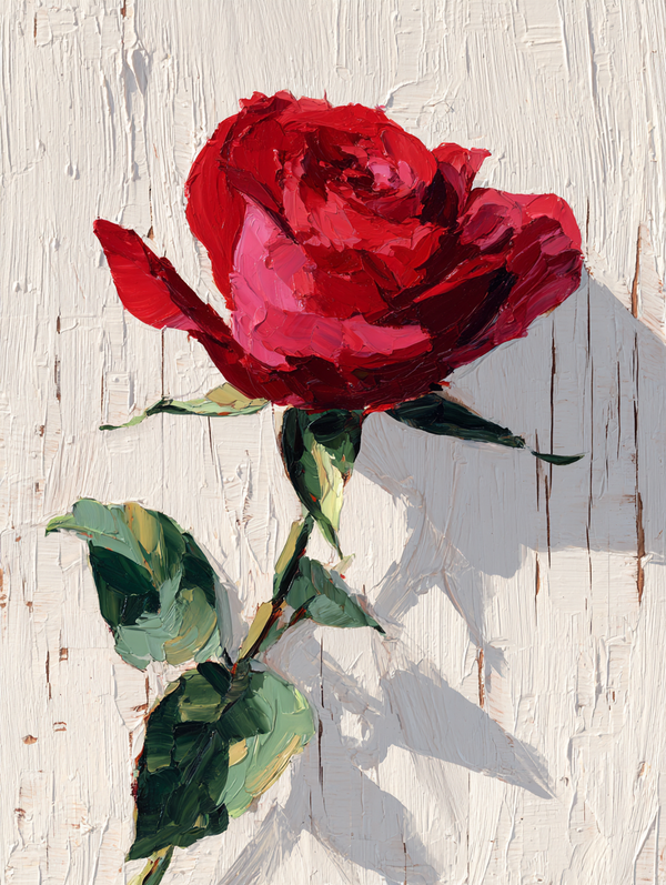 Malen nach Zahlen - Die rote Rose