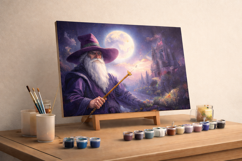 Fantasymotiv als Malen-nach-Zahlen-Set