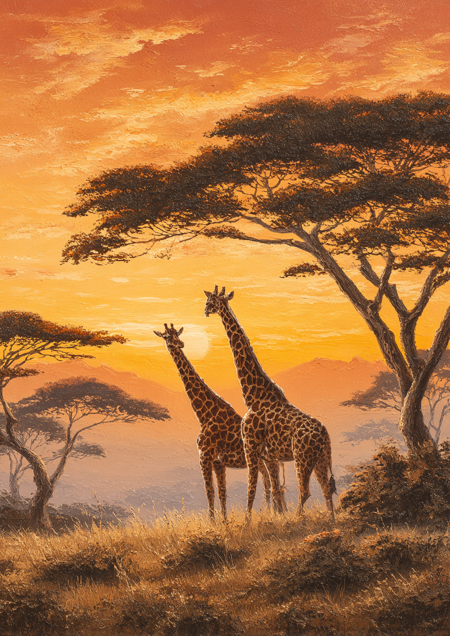 Malen nach Zahlen - Neugierige Giraffe