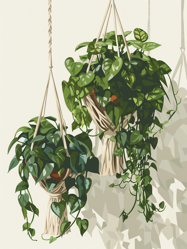 Malen nach Zahlen Efeu und Philodendron