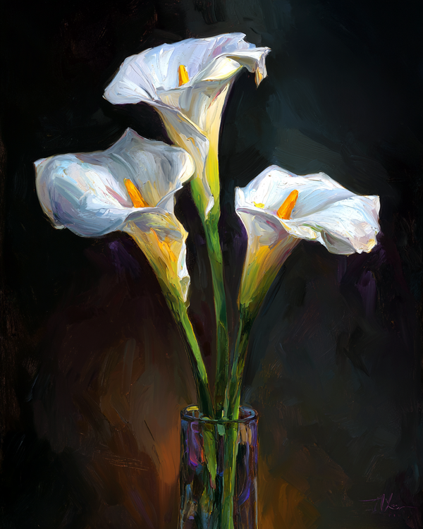 Malen nach Zahlen – Elegante Calla Lilien