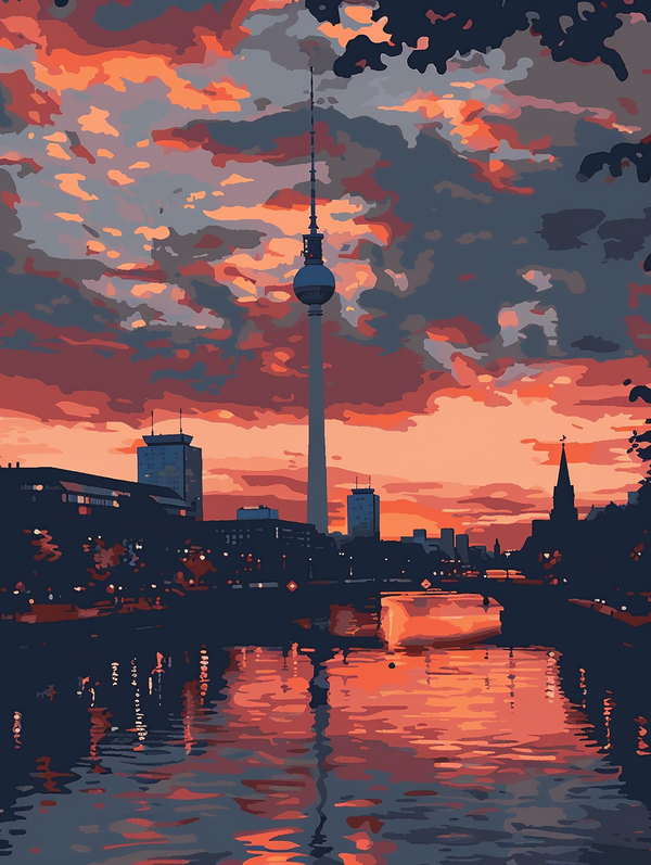 Malen nach Zahlen - Berlin mit Fernsehturm