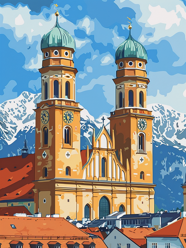 Malen nach Zahlen - Münchner Stadtbild