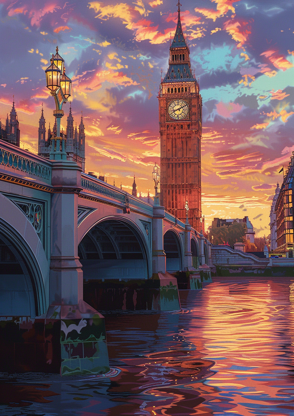 Malen nach Zahlen - London an der Themse