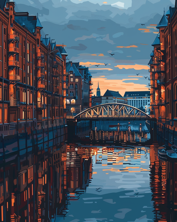 Malen nach Zahlen - Hamburg Speicherstadt