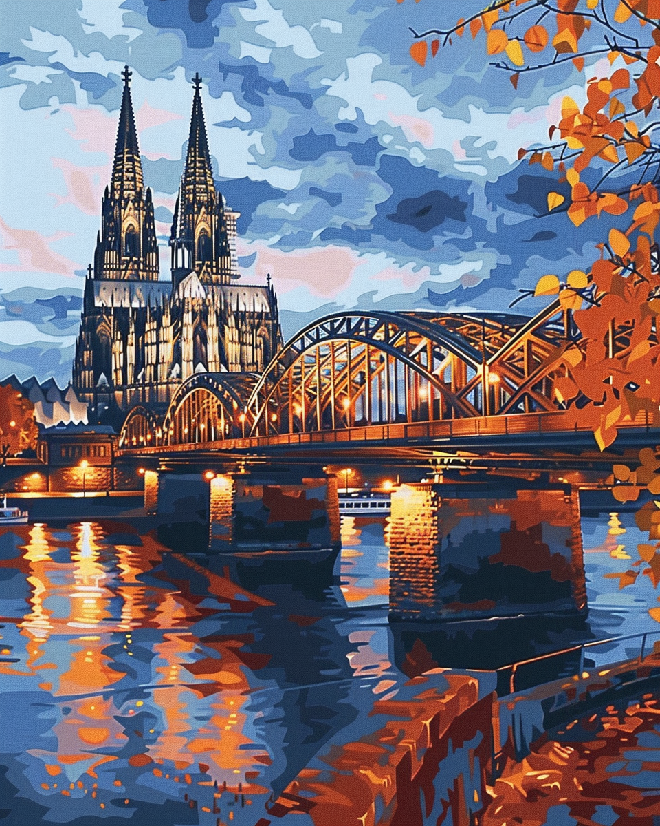 Malen-nach-Zahlen-Motiv im Format 40 × 50 cm mit 36 Farben