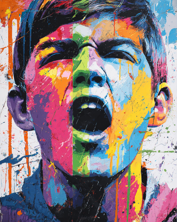 Malen nach Zahlen Street Art Portrait