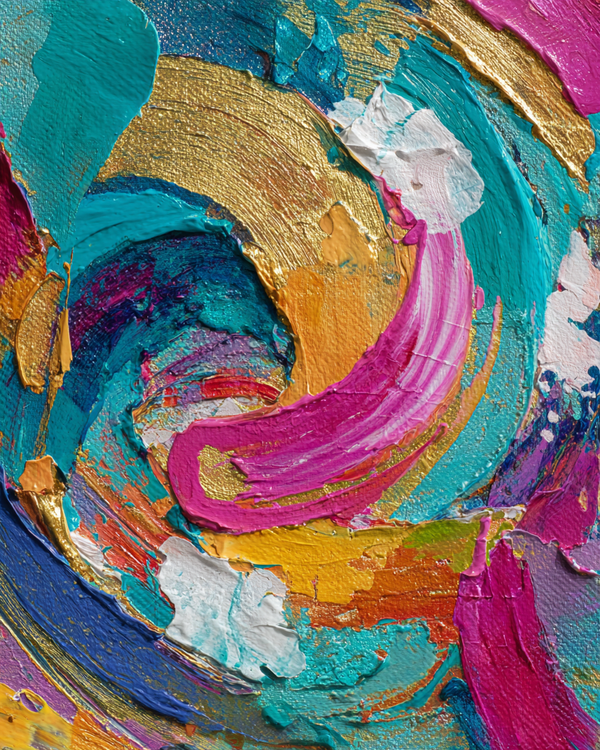 Malen nach Zahlen – Expressionistische Goldspiralen