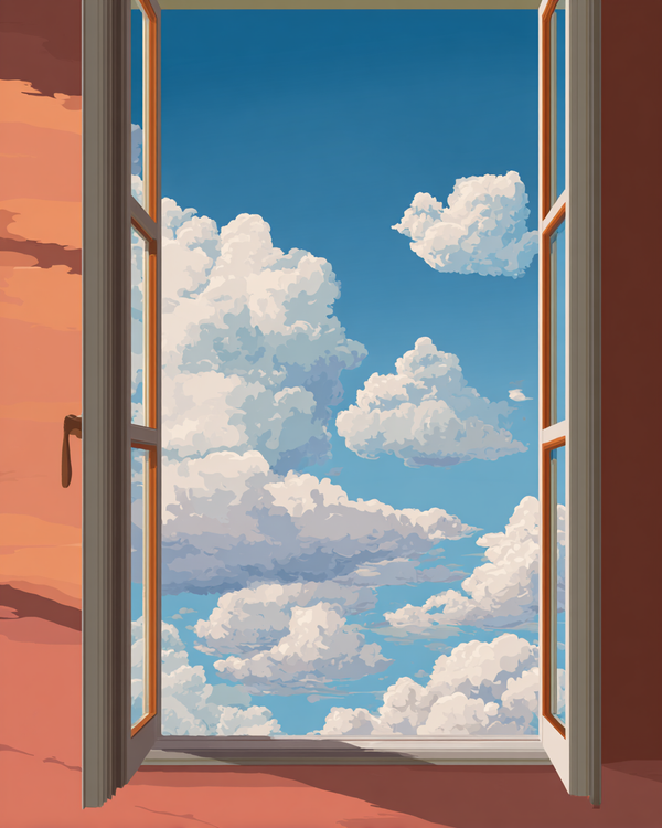 Malen nach Zahlen – Fenster zum Himmel