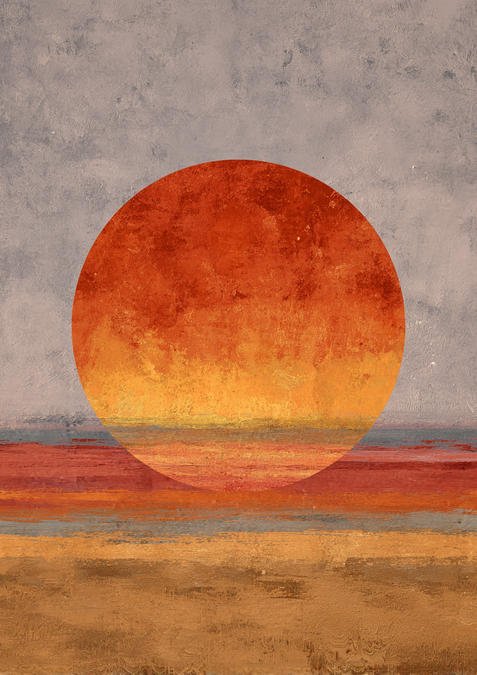 Malen nach Zahlen Terrakotta-Sonnenaufgang