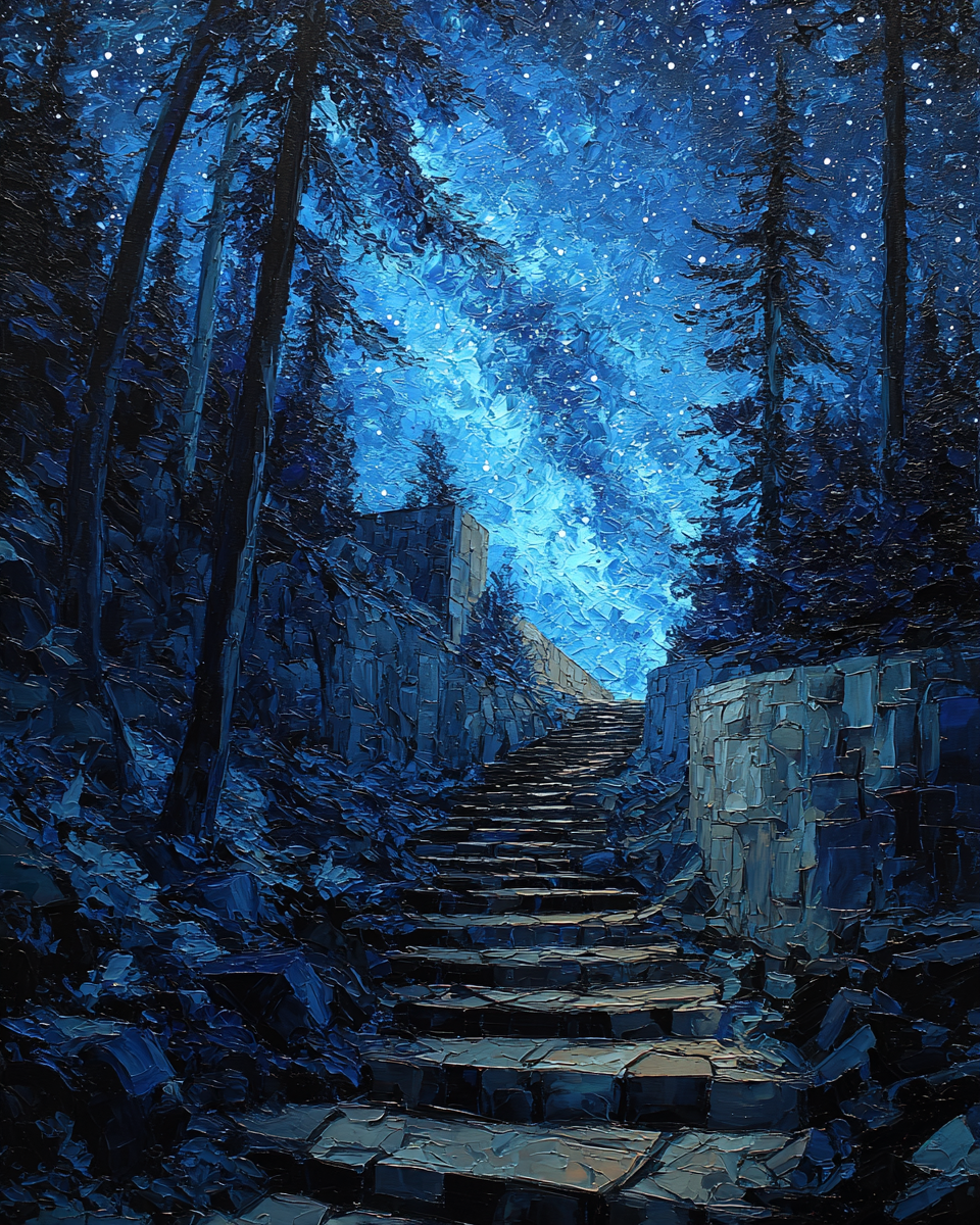 Malen nach Zahlen – Geometrische Treppe