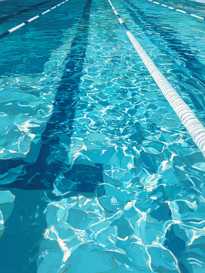 Malen nach Zahlen – Pool Wasserspiegelung