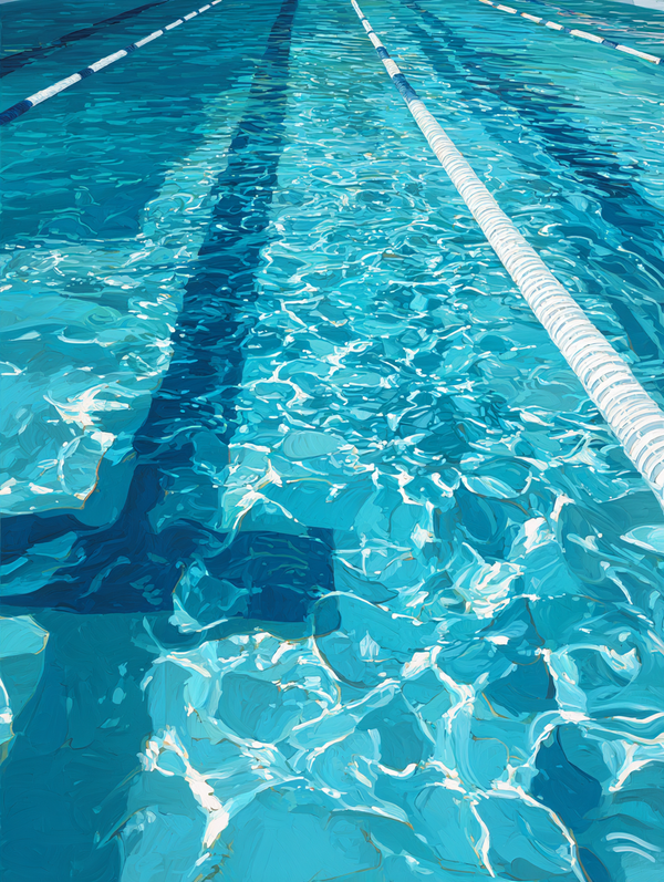 Malen nach Zahlen – Pool Wasserspiegelung