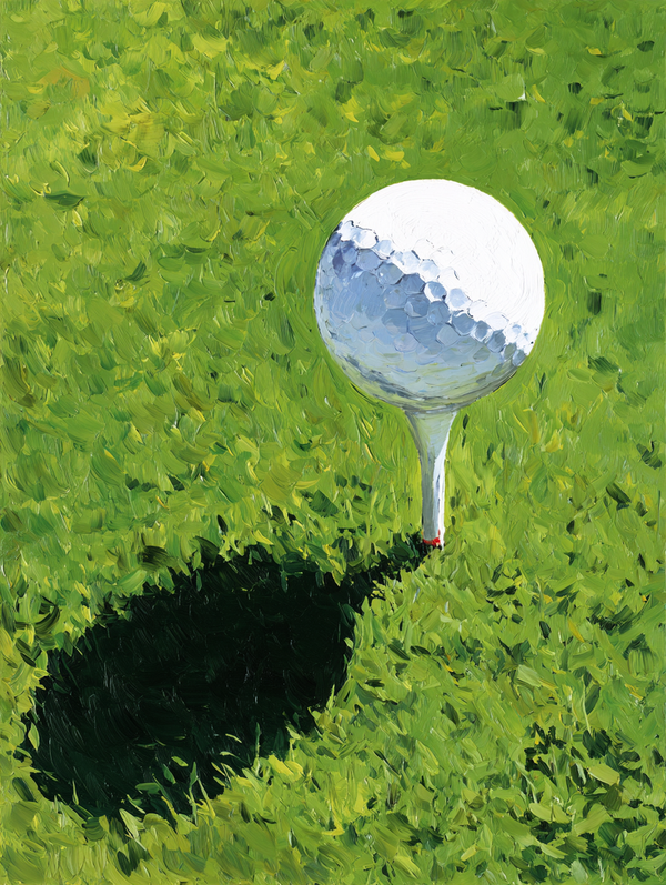 Malen nach Zahlen Golfball am Abschlag