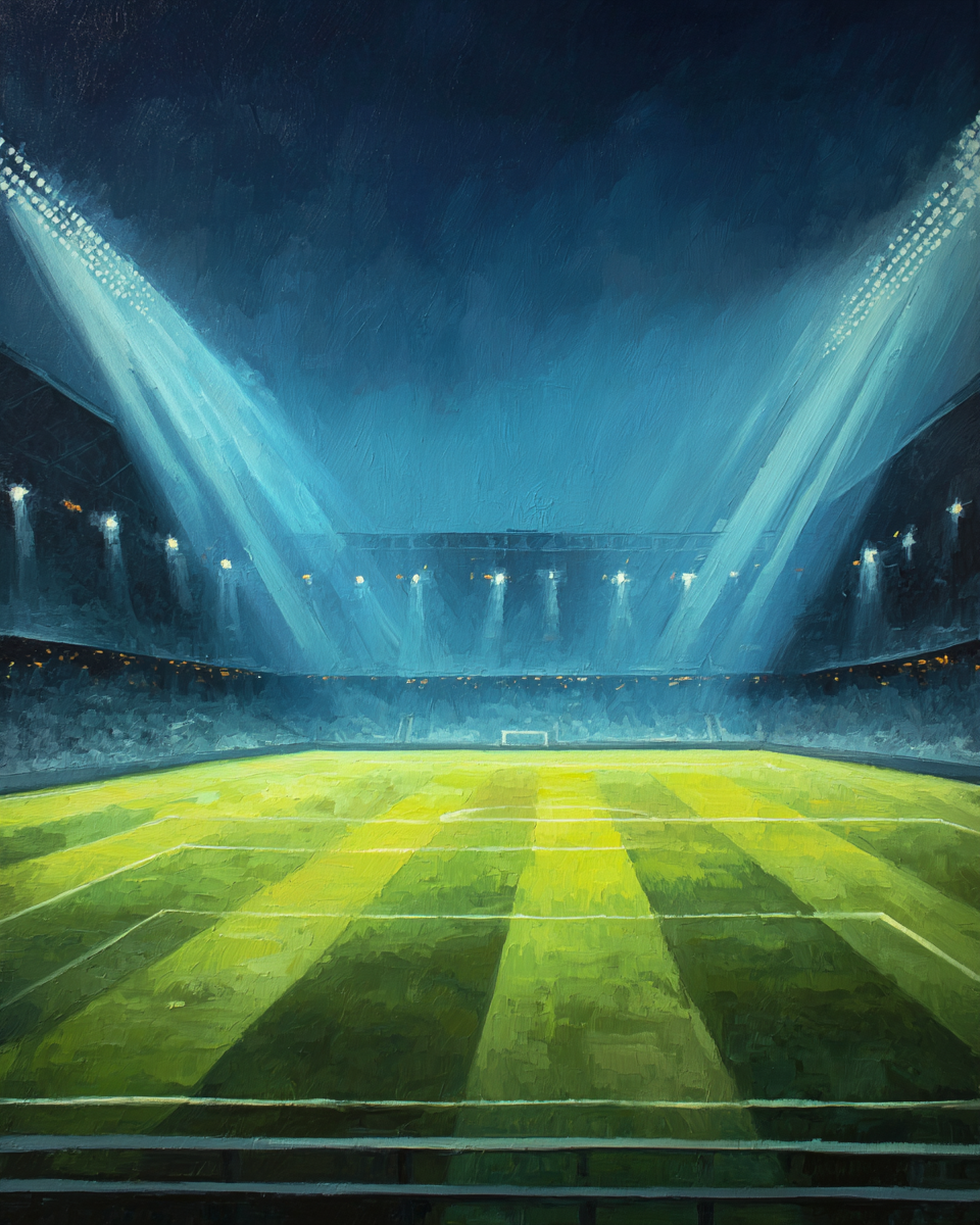 Malen nach Zahlen Fußballstadion