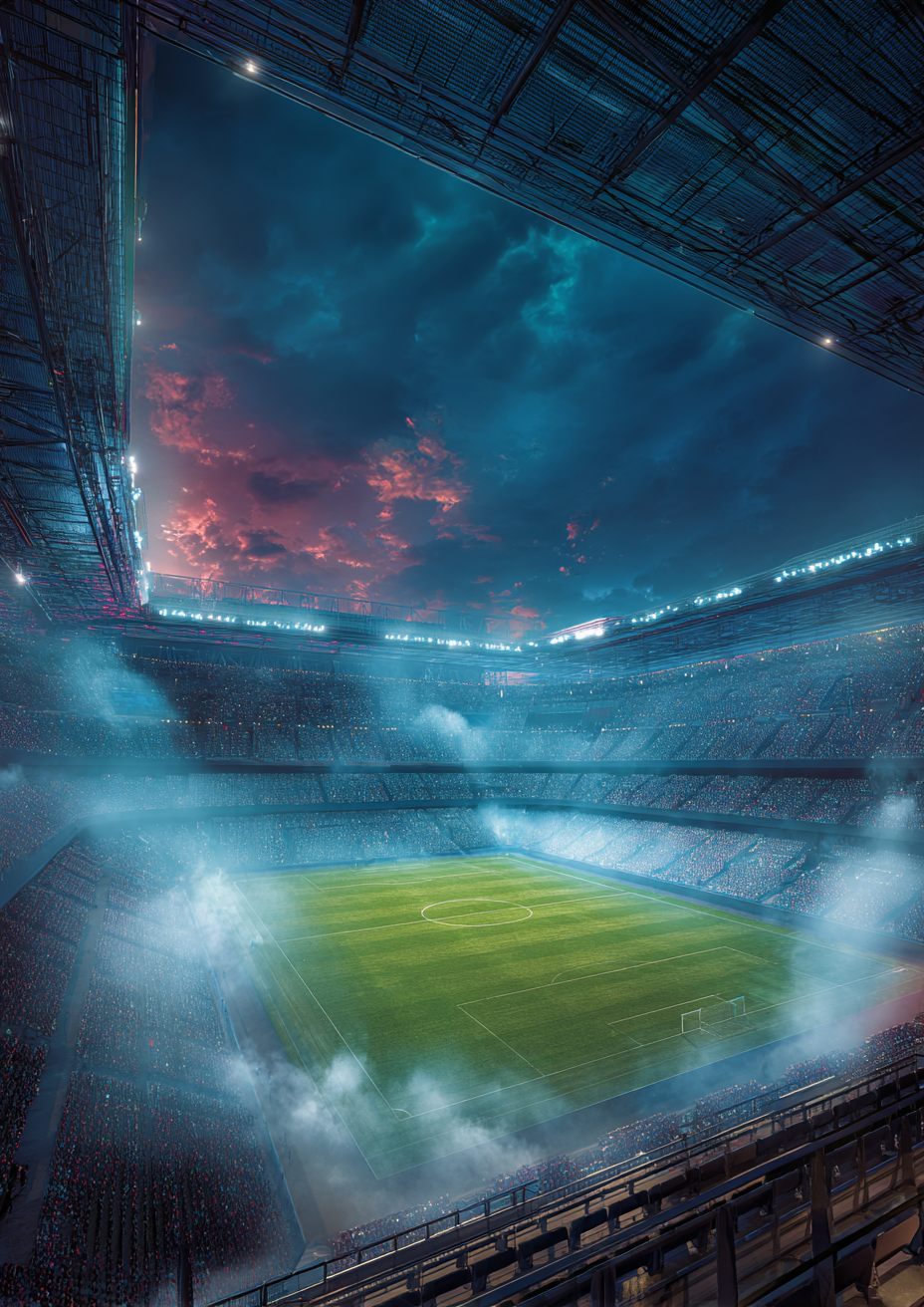 Malen nach Zahlen modernes Stadion