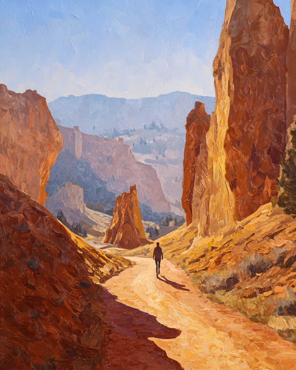 Malen nach Zahlen Trail Runner im Canyon