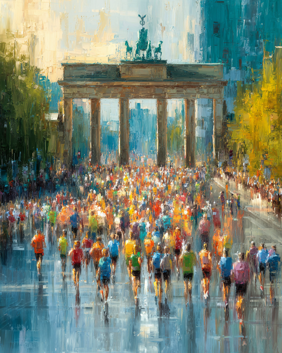 Malen nach Zahlen Marathonläufer