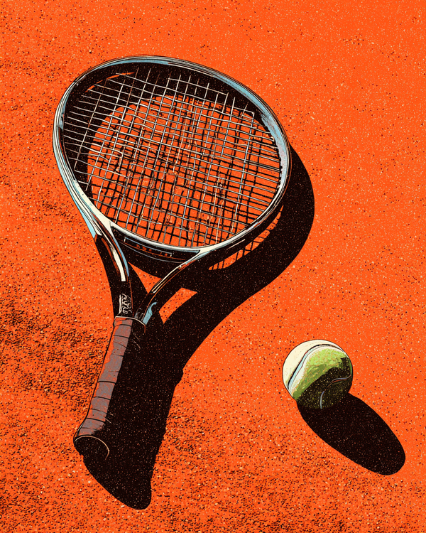 Malen nach Zahlen Tennis auf Sandplatz