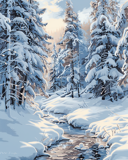 Malen nach Zahlen – Stille im Wald