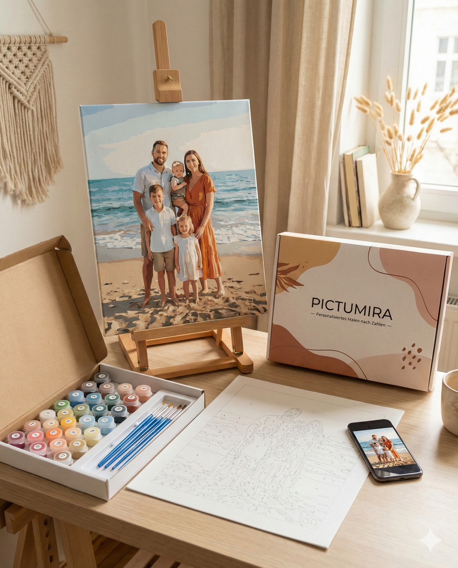 Malen nach Zahlen aus einem eigenen Foto als persönliches DIY-Set
