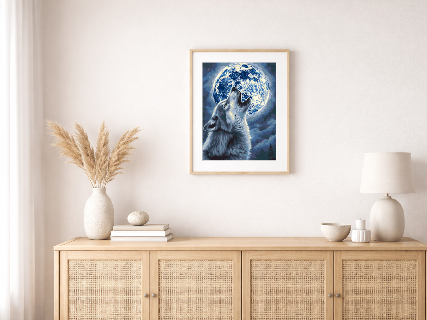 Malen nach Zahlen – Heulender Wolf