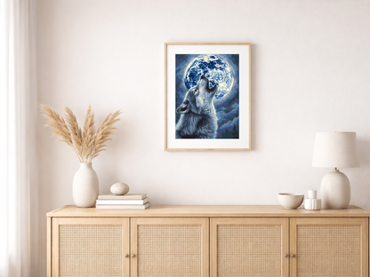 Malen nach Zahlen – Heulender Wolf
