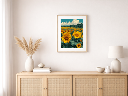 Malen nach Zahlen – Sonnenblumenfeld