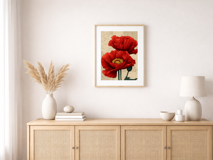 Malen nach Zahlen – Leuchtender Klatschmohn