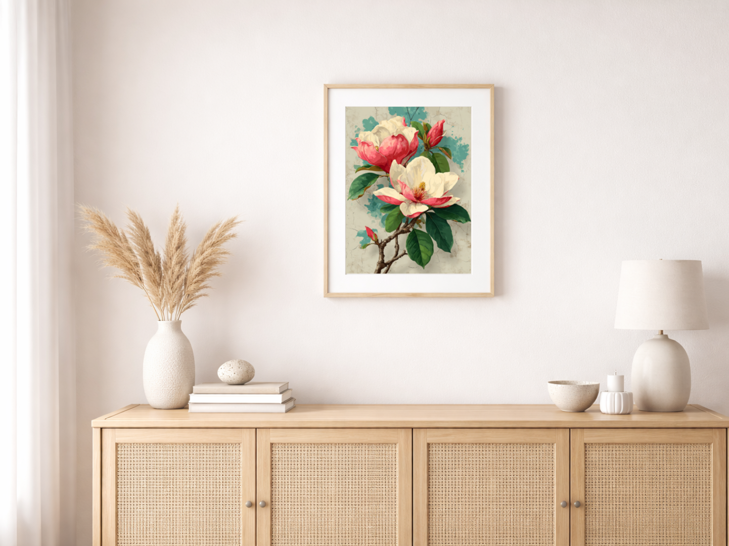 Malen nach Zahlen – Zarte Magnolienblüte