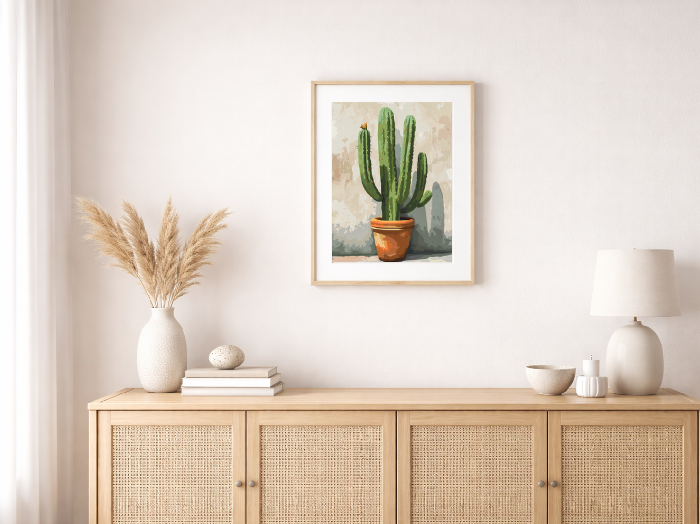 Malen nach Zahlen – Flowering Saguaro Cactus