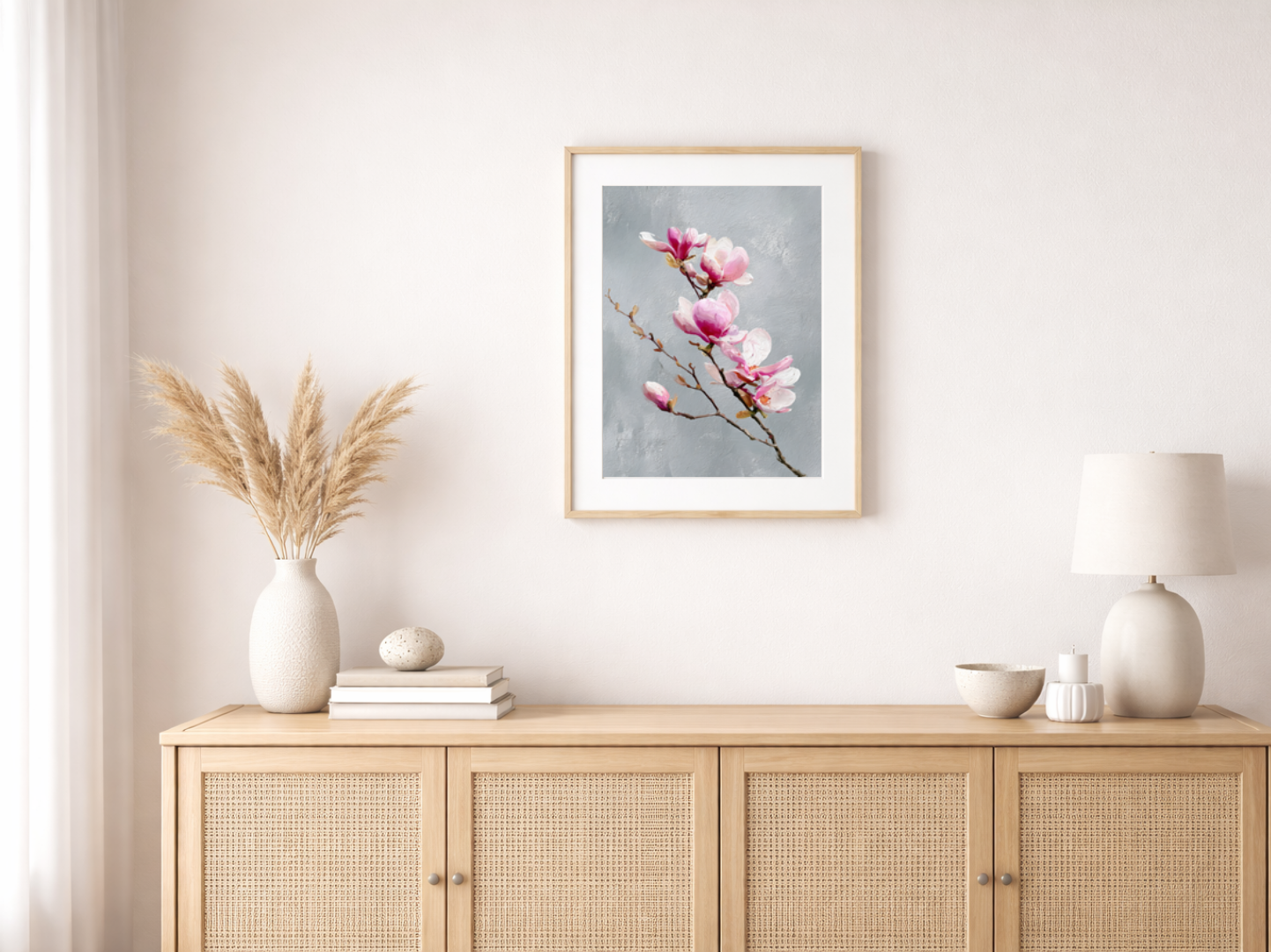 Malen nach Zahlen – Zarte Magnolienblüte