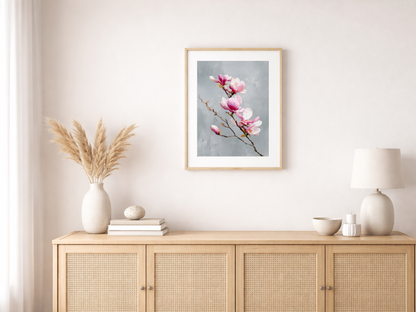 Malen nach Zahlen – Zarte Magnolienblüte