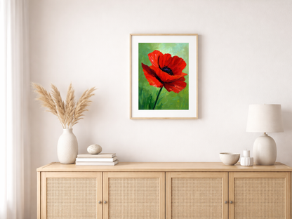 Malen nach Zahlen – Leuchtender Klatschmohn