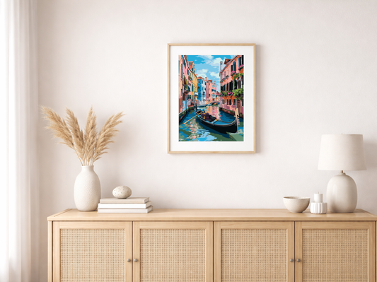 Malen nach Zahlen – Venice Black Gondola