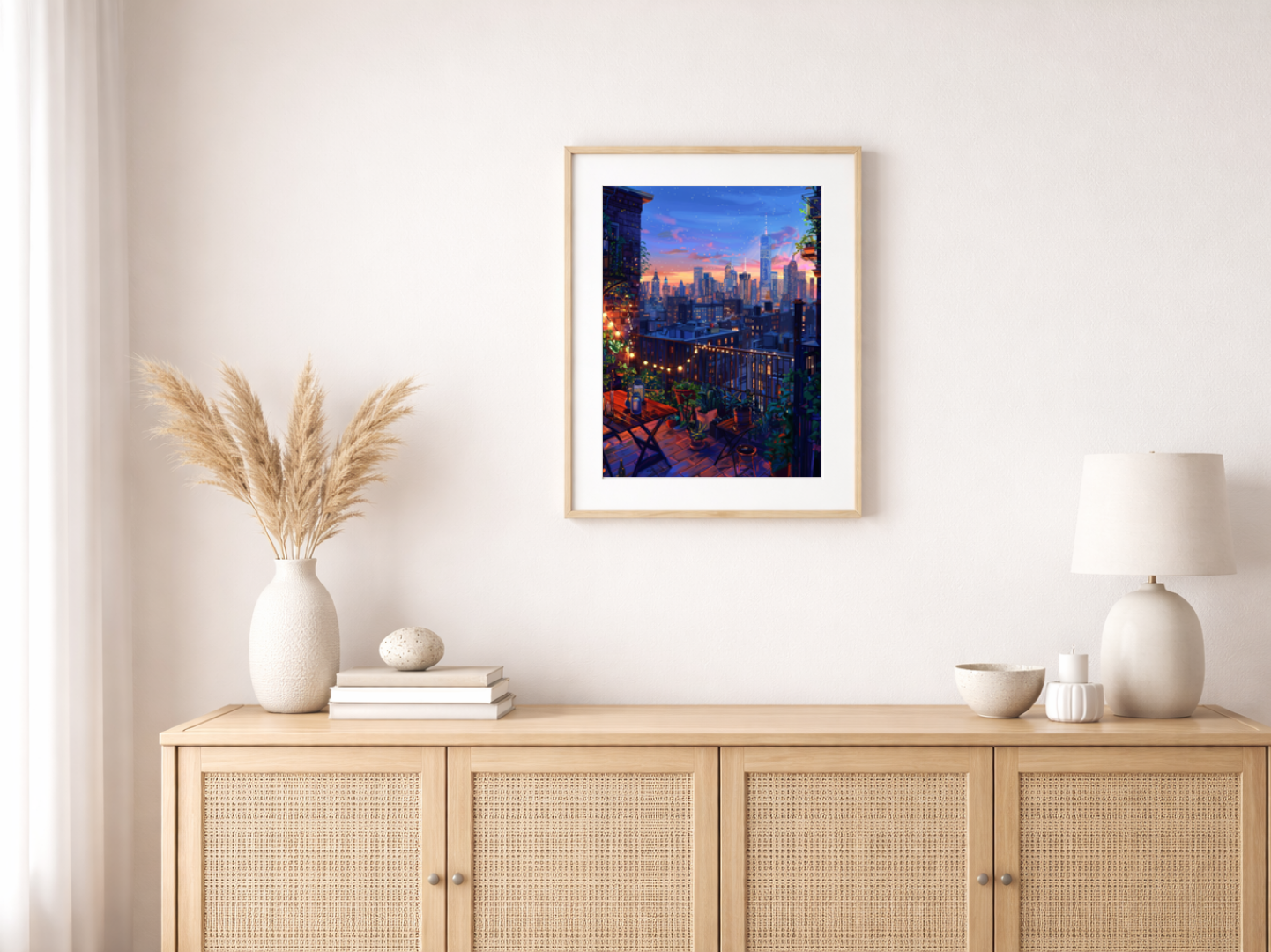 Malen nach Zahlen – Rooftop Looking Over A